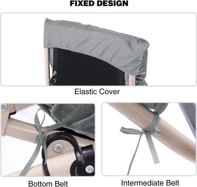 Alt view image 4 of 7 - 67" Lounge Chair Cushion for Outdoor Furniture Cushion Thick Cushion Pad Grey