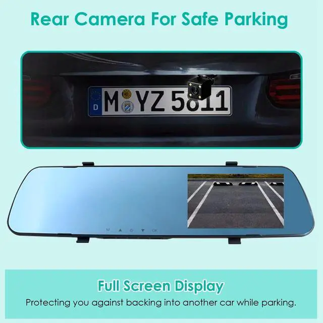 Alt view image 6 of 7 - 4.3in 1080P Car DVR Camera RecorderDash Cam Camcorder Camera G-sensor Recorder