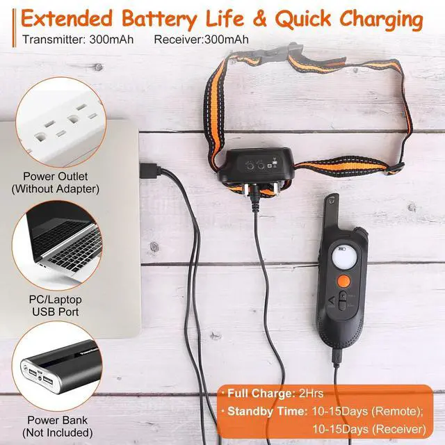 Alt view image 4 of 7 - 3-Channel Dog Training Collar 984ft Range Beep Vibration for Pet Training