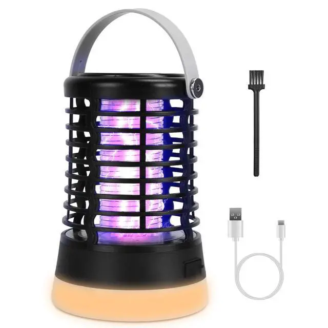 Alt view image 2 of 7 - Mosquito Zapper Lamp Indoor/Outdoor Bug Zapper Rechargeable 3 Light Modes
