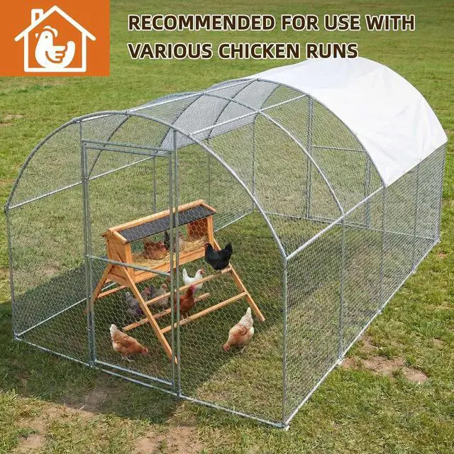 Alt view image 3 of 7 - Chicken Nesting Box with Perch and Waterproof Asphalt Roof for Ducks Brooders