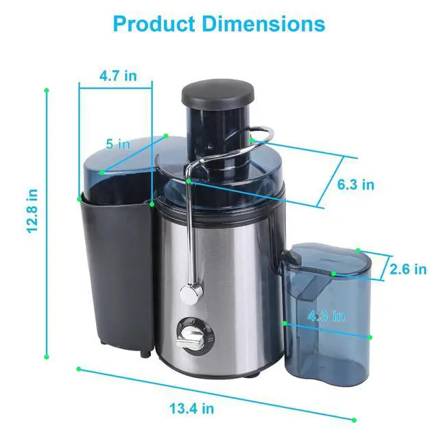 Alt view image 6 of 7 - 54Oz 1000W Electric Juicer Fruit Veg Blender High Juice Extractor Citrus Machine