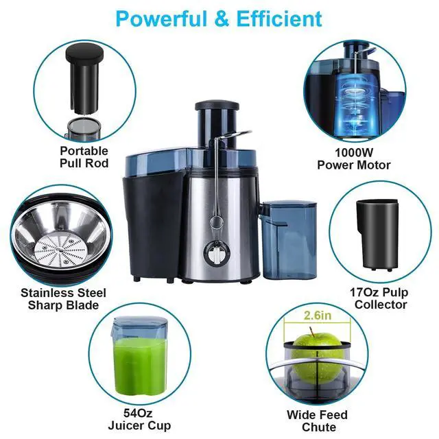 Alt view image 3 of 7 - 54Oz 1000W Electric Juicer Fruit Veg Blender High Juice Extractor Citrus Machine