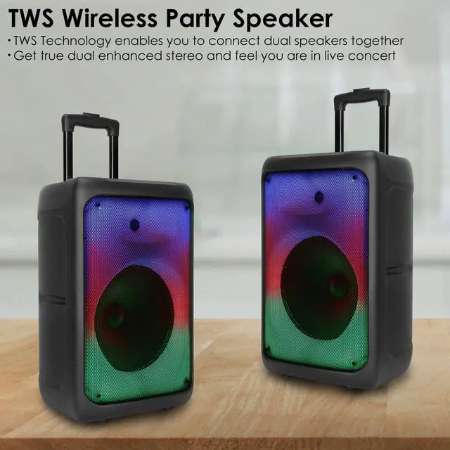 Alt view image 4 of 7 - 20" Portable Wireless 4.0 Speaker Sub woofer Heavy Bass Sound Party System w/ RC