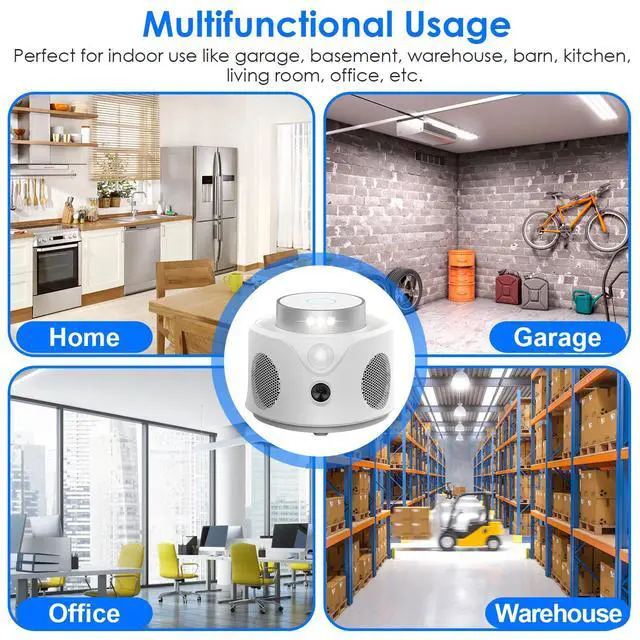 Alt view image 7 of 7 - 360° Ultrasonic Mice Repellent Indoor for House Squirrel