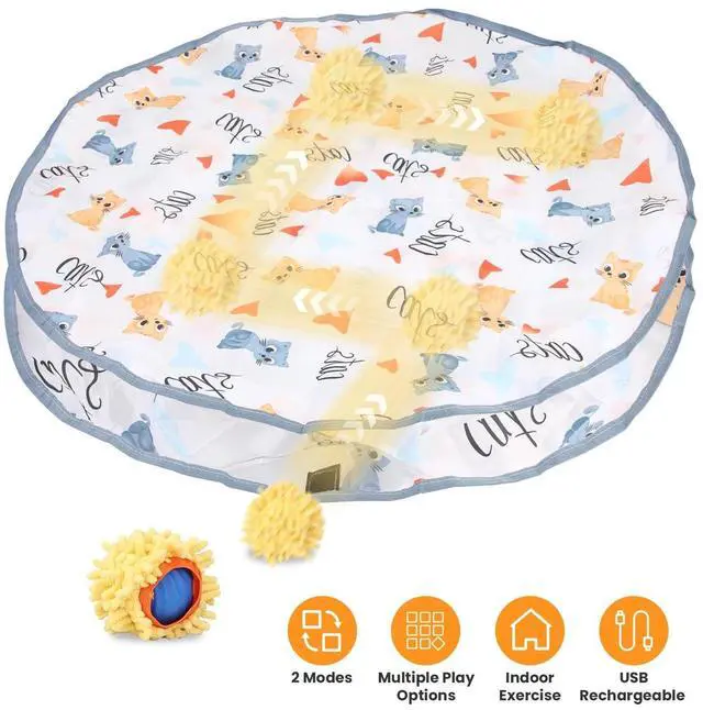 Alt view image 2 of 7 - Fast Rolling Ball in Play Mat, Auto Motion Activated Moving Ball Hide &Seek Game