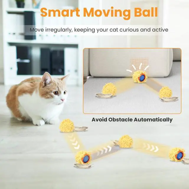 Alt view image 4 of 7 - Fast Rolling Ball in Play Mat, Auto Motion Activated Moving Ball Hide &Seek Game