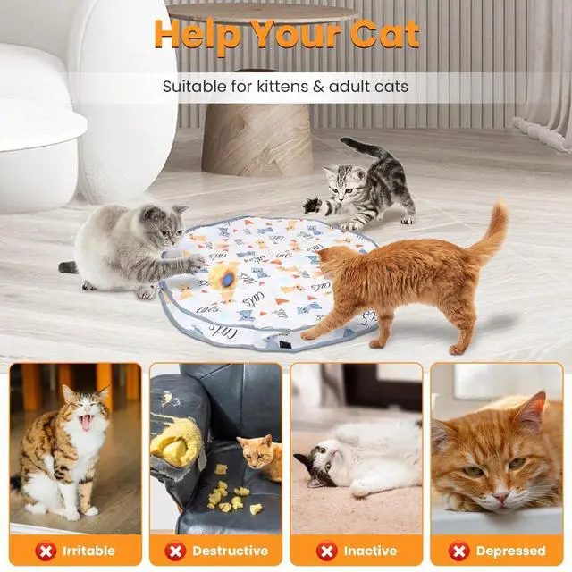 Alt view image 6 of 7 - Fast Rolling Ball in Play Mat, Auto Motion Activated Moving Ball Hide &Seek Game