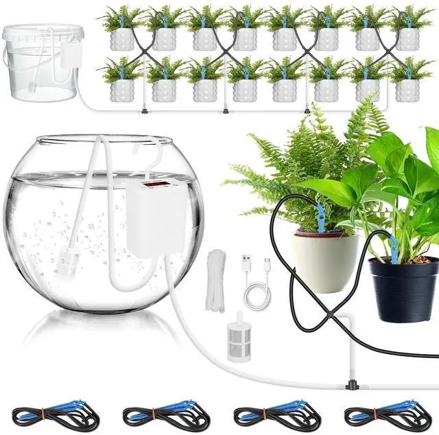 Alt view image 4 of 7 - Automatic Plant Watering Device Drip Irrigation System for Indoor Outdoor Garden