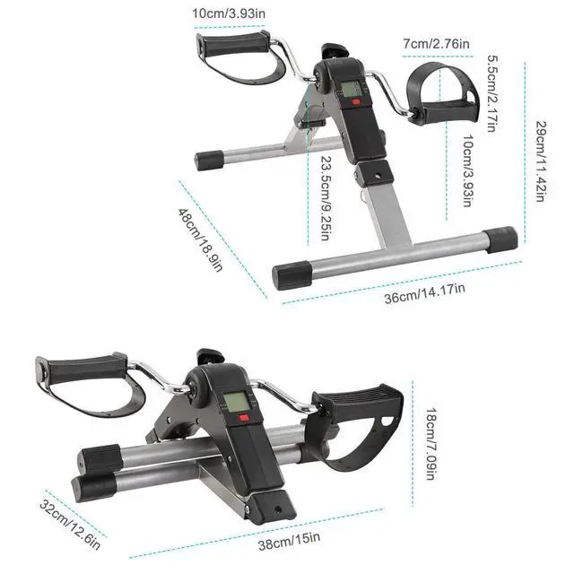 Alt view image 3 of 7 - Portable Desk Bike Peddler Machine with LCD Monitor for Adults & Seniors