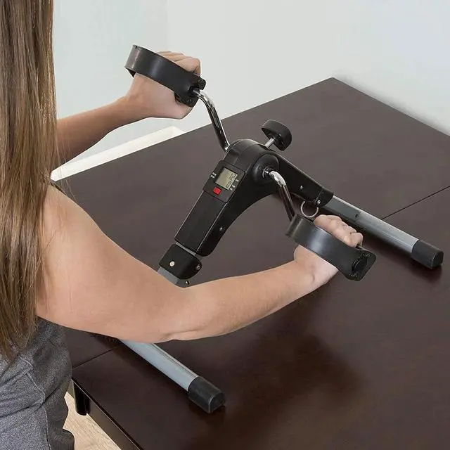 Alt view image 7 of 7 - Portable Desk Bike Peddler Machine with LCD Monitor for Adults & Seniors