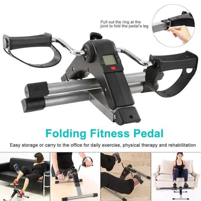 Alt view image 2 of 7 - Portable Desk Bike Peddler Machine with LCD Monitor for Adults & Seniors