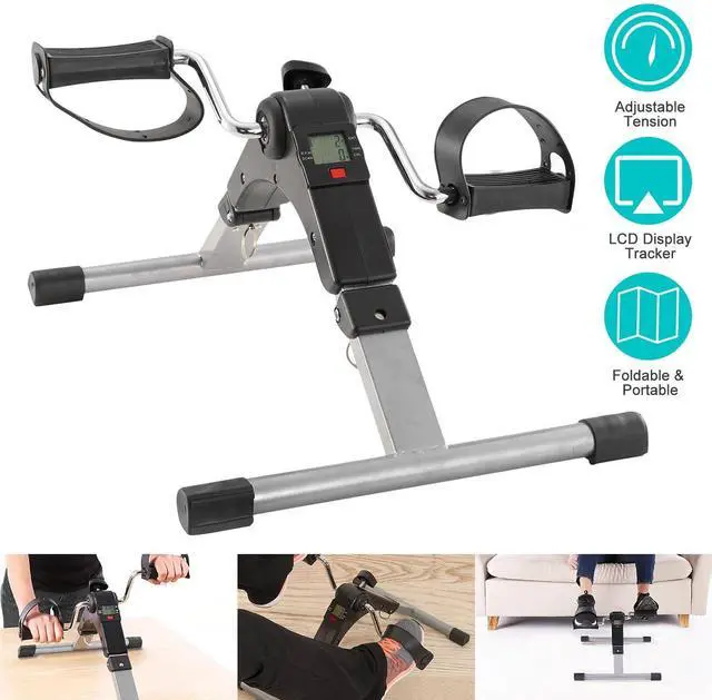 Main image of Portable Desk Bike Peddler Machine with LCD Monitor for Adults & Seniors