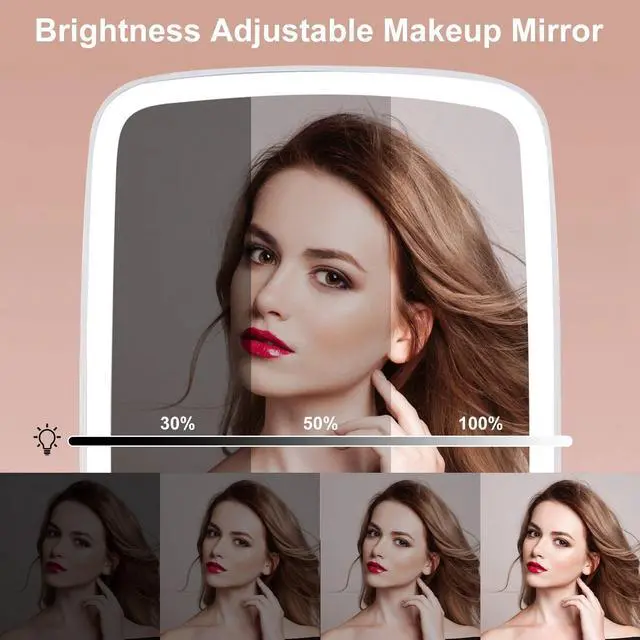 Alt view image 3 of 7 - Vanity Mirror with Lights for Makeup Desk 3 Light Color Touch Screen