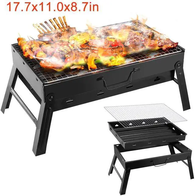 Main image of BBQ Barbecue Grill Folding Charcoal Stove Cooker Portable Camping Outdoor Grill