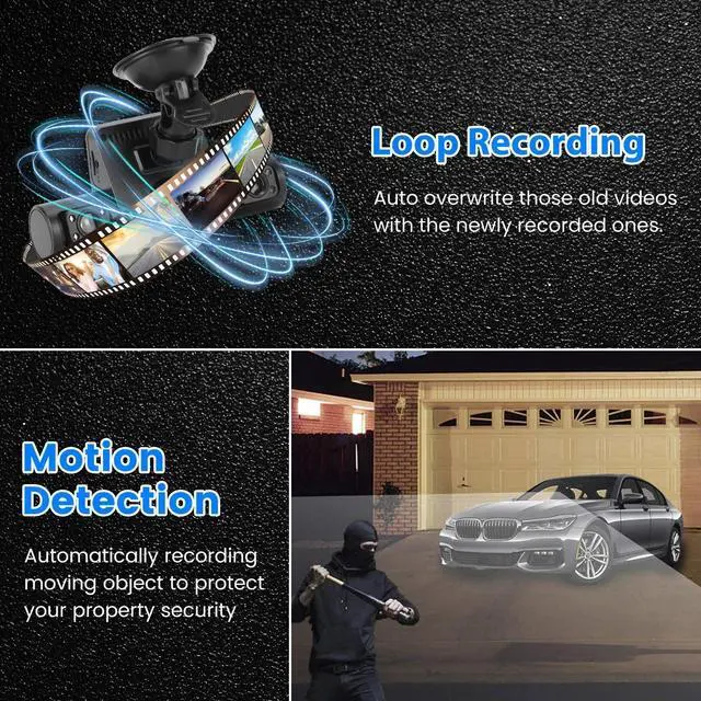 Alt view image 5 of 7 - 360° View FHD 4 Channel Dash Cam 1080P Front 480P Rear Left Right Inside Dash