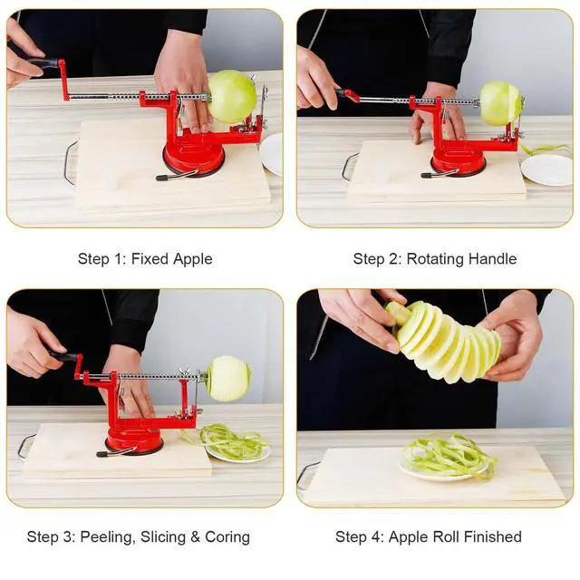 Alt view image 5 of 7 - 3 in 1 Apple Pear Peeler Slicer Manual Potato Cutter Parer Fruit Dicer Kitchen