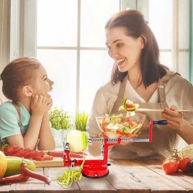 Alt view image 7 of 7 - 3 in 1 Apple Pear Peeler Slicer Manual Potato Cutter Parer Fruit Dicer Kitchen