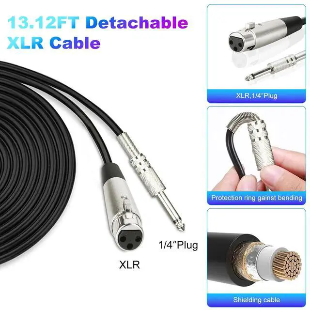 Alt view image 6 of 7 - Handheld Dynamic Microphone With On/Off Switch 13ft Detachable XLR Cable