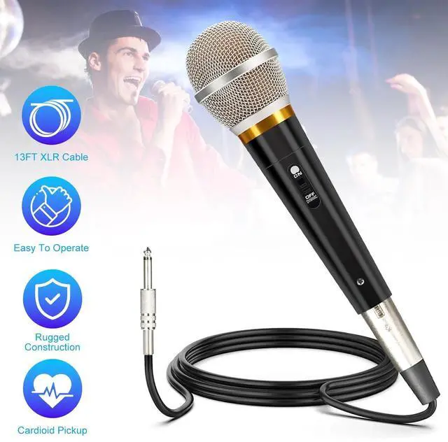 Main image of Handheld Dynamic Microphone With On/Off Switch 13ft Detachable XLR Cable
