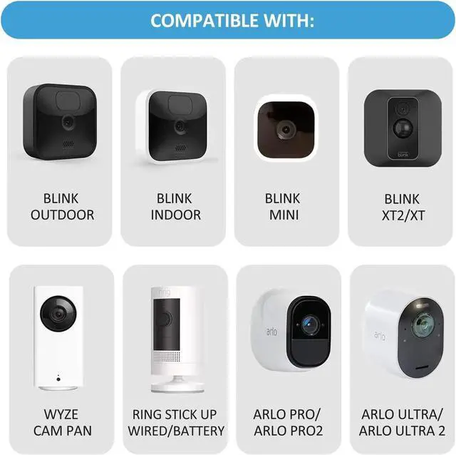 Alt view image 5 of 5 - 3X Blink XT/2 In/Outdoor Camera Wall Mount Bracket Protective Adjustable Holder