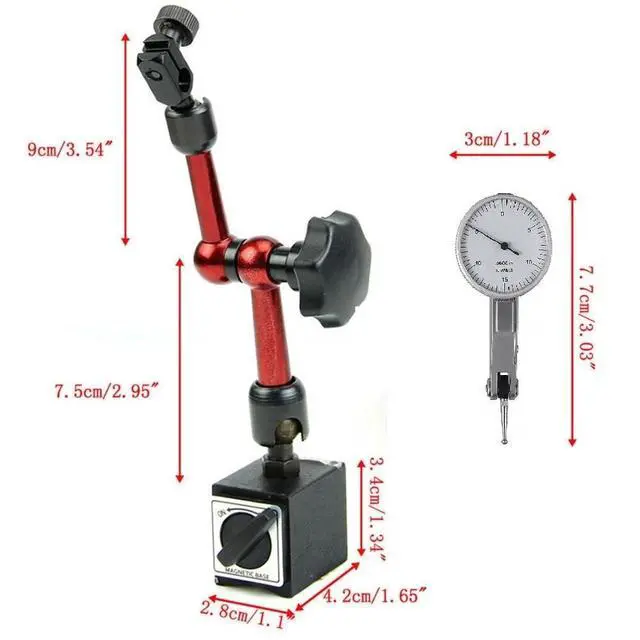 Alt view image 3 of 6 - Universal Flexible Magnetic Metal Base Holder Stand Dial Test Indicator Tool USA
