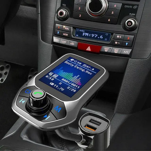 Alt view image 2 of 7 - Bluetooth Car FM Transmitter MP3 Player Hands free Radio Adapter Kit USB Charger