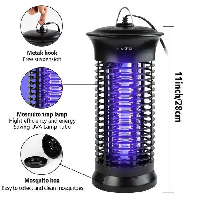 Alt view image 2 of 7 - Electric Fly Bug Zapper Mosquito Insect Killer LED Light Trap Pest Control Lamp