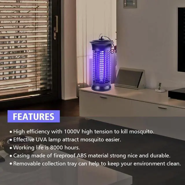 Alt view image 4 of 7 - Electric Fly Bug Zapper Mosquito Insect Killer LED Light Trap Pest Control Lamp