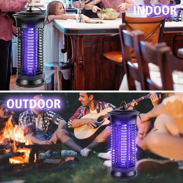 Alt view image 3 of 7 - Electric Fly Bug Zapper Mosquito Insect Killer LED Light Trap Pest Control Lamp