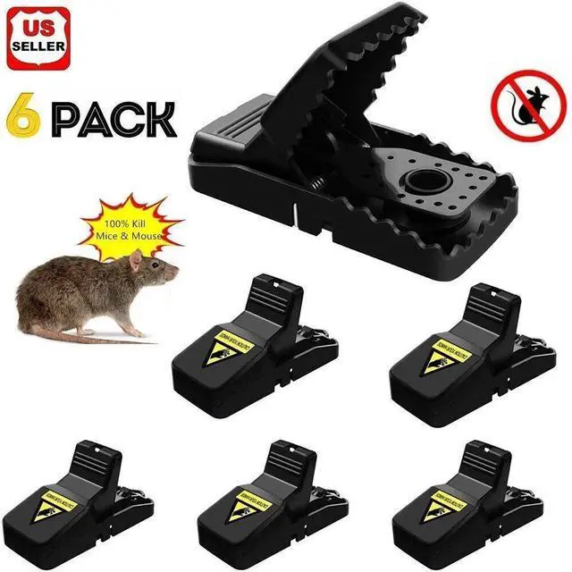 Main image of 6-PACK Reusable MOUSE TRAPS Rat Trap Rodent Snap Trap Mice Trap Catcher Killer