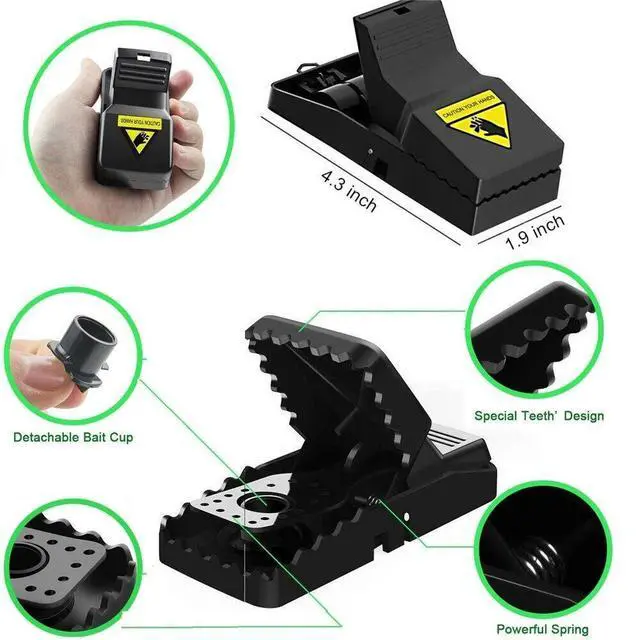 Alt view image 2 of 7 - 6-PACK Reusable MOUSE TRAPS Rat Trap Rodent Snap Trap Mice Trap Catcher Killer