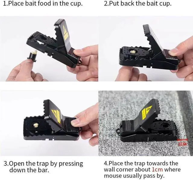 Alt view image 4 of 7 - 6-PACK Reusable MOUSE TRAPS Rat Trap Rodent Snap Trap Mice Trap Catcher Killer