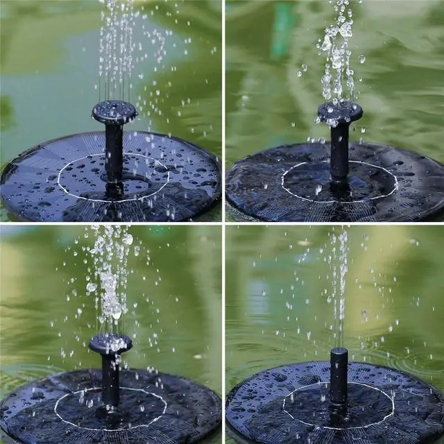 Alt view image 3 of 7 - Solar Power Bird Bath Fountain Pump Upgrade 1.4W Solar Fountain with 4 Nozzle