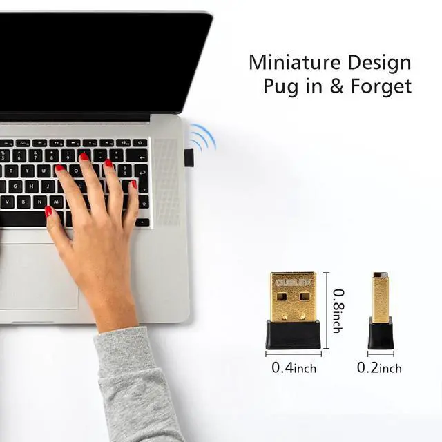 Alt view image 2 of 6 - AC600 600mbps Wireless Mini Dual Band USB 2.0 WiFi Adapter for PC Laptop
