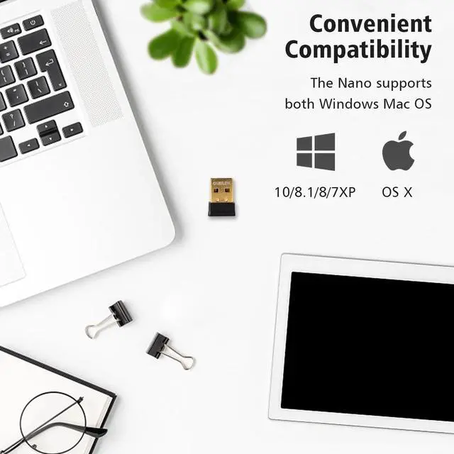 Alt view image 3 of 6 - AC600 600mbps Wireless Mini Dual Band USB 2.0 WiFi Adapter for PC Laptop