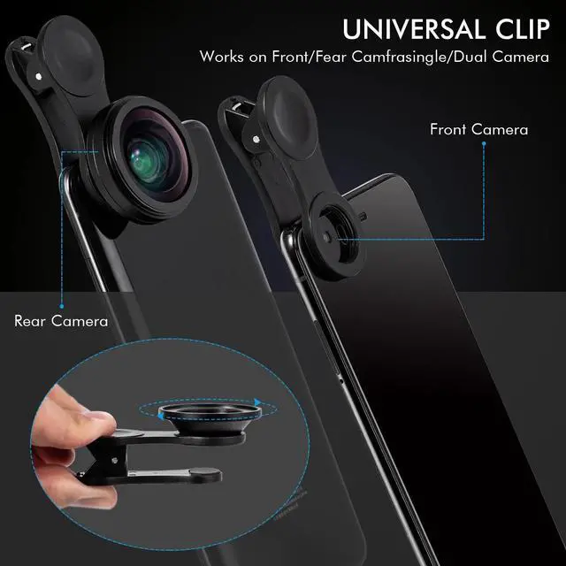 Alt view image 3 of 7 - 4 in 1 Professional Phone Camera Lens Kit Clip On