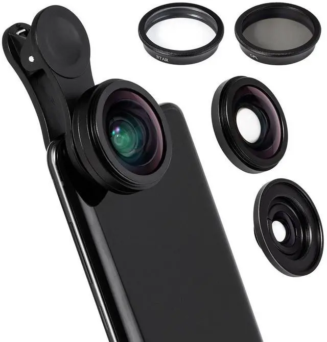 Main image of 4 in 1 Professional Phone Camera Lens Kit Clip On