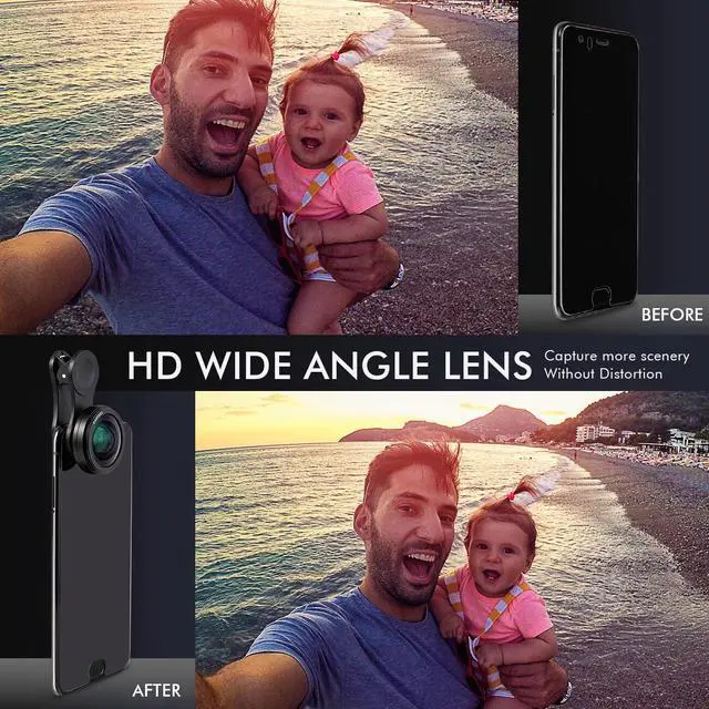 Alt view image 6 of 7 - 4 in 1 Professional Phone Camera Lens Kit Clip On