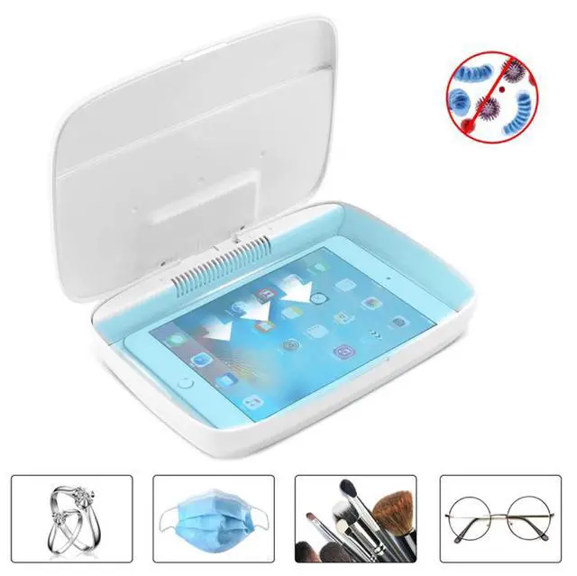 Alt view image 3 of 6 - 3 in 1 Portable UV Tablet Sterilizer Box Wireless Charging for Phone & earphone