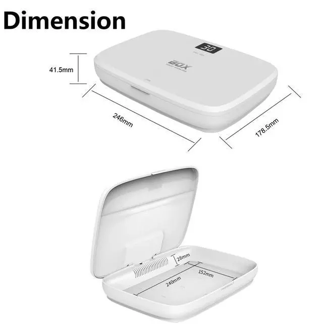 Alt view image 6 of 6 - 3 in 1 Portable UV Tablet Sterilizer Box Wireless Charging for Phone & earphone