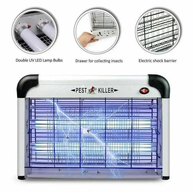 Alt view image 2 of 7 - Lamp Insect Killer Mosquito Zapper Bug Pest Fly Trap Electric Indoor Light Lawn