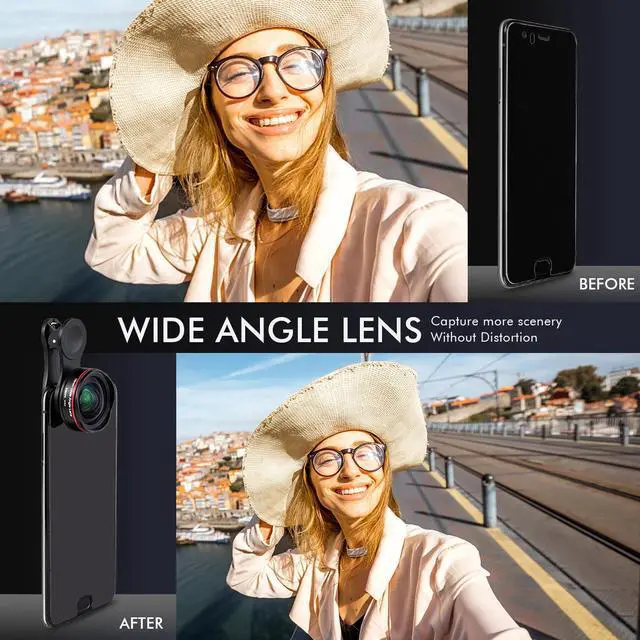 Alt view image 6 of 7 - 2 in 1 Professional Phone Camera Lens Kit Clip On
