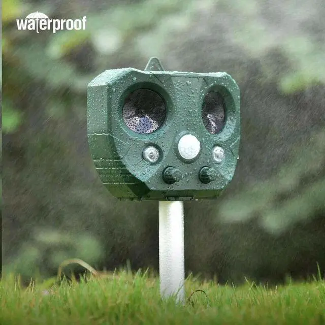 Alt view image 4 of 7 - Upgraded Solar Ultrasonic Animal Repellent Dog Cat Skunk Deer Raccoon For Garden