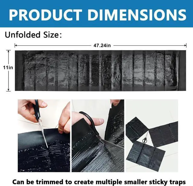Alt view image 4 of 6 - 4 Pack Mouse Glue Traps 24 x 11inch Anti Slip Rat Snake Rodent Sticky Pads Pet