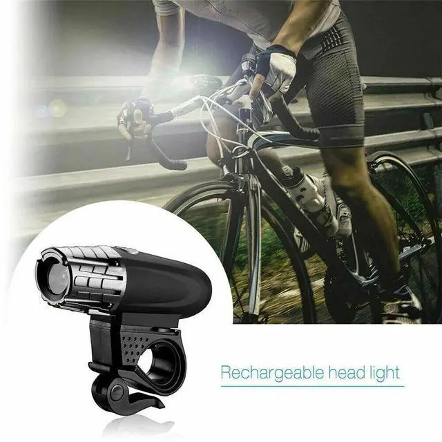 Alt view image 4 of 7 - USB Rechargeable Bright LED Bicycle Bike Front Headlight and Rear Tail Light Set