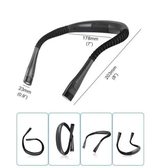 Alt view image 7 of 7 - USB Rechargeable LED Neck Light Book Light for Reading in Bed Crafting Camping