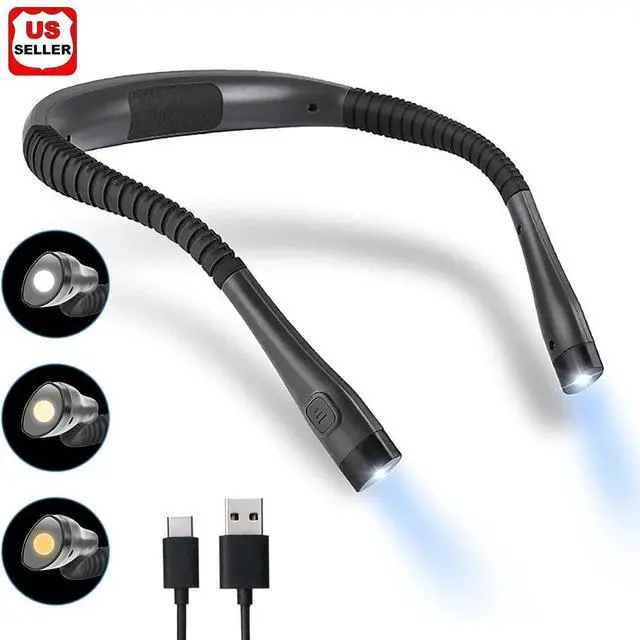 Main image of USB Rechargeable LED Neck Light Book Light for Reading in Bed Crafting Camping