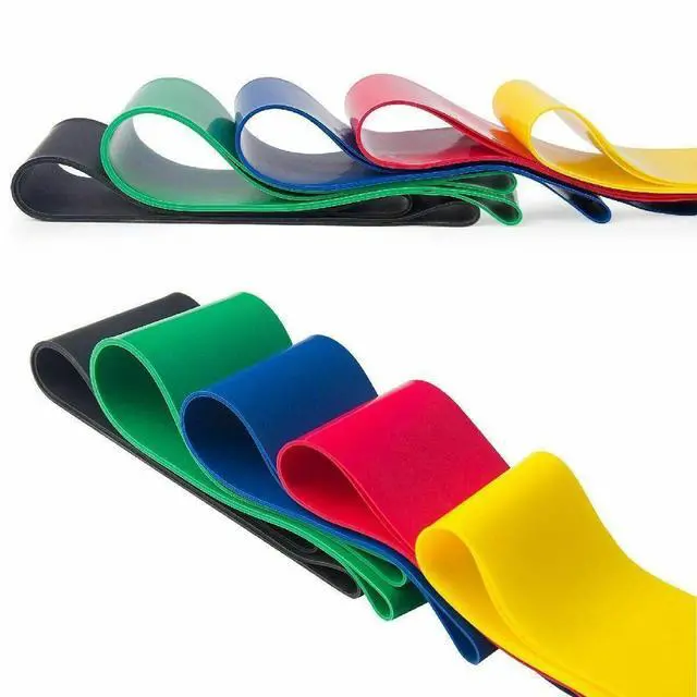 Alt view image 3 of 7 - Resistance Bands Loop Set of 5 Exercise Workout CrossFit Fitness Yoga Booty Band