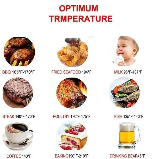 Alt view image 5 of 5 - Instant Read Digital Electronic Kitchen Cooking BBQ Grill Food Meat Thermometer